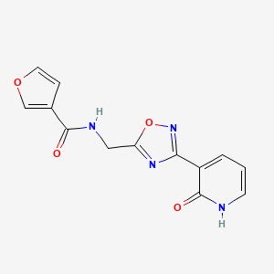 N-((3-(2-oxo-1,2-dihydropyridin-3-yl)-1,2,4-oxadiazol-5-yl)methyl)furan-3-carboxamide