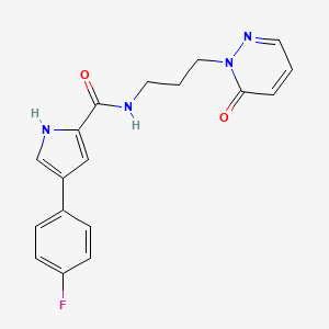 4-(4-fluorophenyl)-N-(3-(6-oxopyridazin-1(6H)-yl)propyl)-1H-pyrrole-2-carboxamide