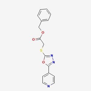 Benzyl [(5-pyridin-4-yl-1,3,4-oxadiazol-2-yl)thio]acetate