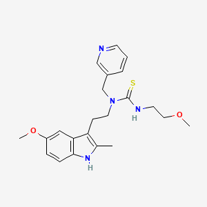 N'-(2-methoxyethyl)-N-[2-(5-methoxy-2-methyl-1H-indol-3-yl)ethyl]-N-(pyridin-3-ylmethyl)thiourea