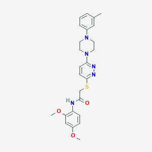 Methyl 3-(3-chlorophenyl)-4-oxo-2-(4-phenylpiperazin-1-yl)-3,4-dihydroquinazoline-7-carboxylate