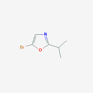 molecular formula C6H8BrNO B2575565 5-Bromo-2-isopropiloxazol CAS No. 1391739-84-6