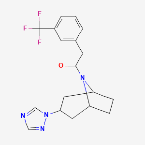 1-((1R,5S)-3-(1H-1,2,4-triazol-1-yl)-8-azabicyclo[3.2.1]octan-8-yl)-2-(3-(trifluoromethyl)phenyl)ethan-1-one