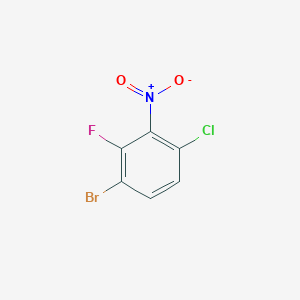 molecular formula C6H2BrClFNO2 B2575577 1-Bromo-4-chloro-2-fluoro-3-nitrobenzene CAS No. 1806970-78-4