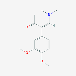 molecular formula C14H19NO3 B2575581 3-(3,4-Dimethoxyphenyl)-4-(dimethylamino)-3-buten-2-one CAS No. 76512-22-6