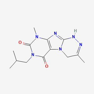 molecular formula C13H18N6O2 B2575592 3,9-dimethyl-7-(2-methylpropyl)-5,7,9-trihydro-1H,4H-1,2,4-triazino[4,3-h]puri ne-6,8-dione CAS No. 903187-65-5