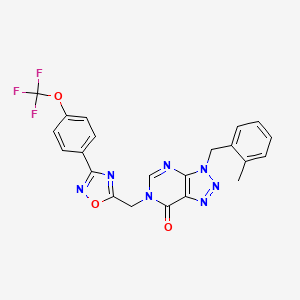 3-(2-methylbenzyl)-6-((3-(4-(trifluoromethoxy)phenyl)-1,2,4-oxadiazol-5-yl)methyl)-3H-[1,2,3]triazolo[4,5-d]pyrimidin-7(6H)-one