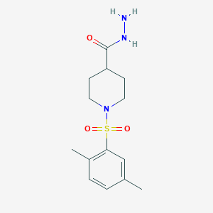 molecular formula C14H21N3O3S B2575607 1-[(2,5-Dimethylphenyl)sulfonyl]piperidine-4-carbohydrazide CAS No. 898139-97-4