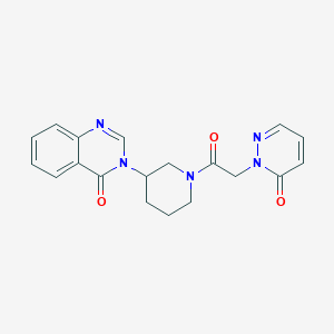molecular formula C19H19N5O3 B2575608 3-(1-(2-(6-oxopyridazin-1(6H)-yl)acetyl)piperidin-3-yl)quinazolin-4(3H)-one CAS No. 2034462-78-5