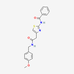 N-(4-(2-((4-methoxybenzyl)amino)-2-oxoethyl)thiazol-2-yl)benzamide