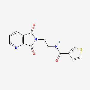 molecular formula C14H11N3O3S B2575630 N-(2-(5,7-dioxo-5H-pyrrolo[3,4-b]pyridin-6(7H)-yl)ethyl)thiophene-3-carboxamide CAS No. 2034269-63-9