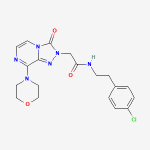 molecular formula C19H21ClN6O3 B2575632 N-(4-chlorophenethyl)-2-(8-morpholino-3-oxo-[1,2,4]triazolo[4,3-a]pyrazin-2(3H)-yl)acetamide CAS No. 1251614-50-2