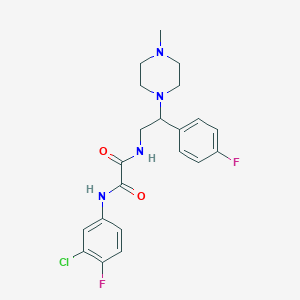 N1-(3-chloro-4-fluorophenyl)-N2-(2-(4-fluorophenyl)-2-(4-methylpiperazin-1-yl)ethyl)oxalamide