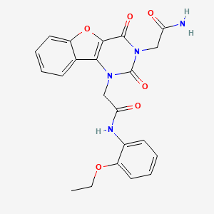 2-(3-(2-amino-2-oxoethyl)-2,4-dioxo-3,4-dihydrobenzofuro[3,2-d]pyrimidin-1(2H)-yl)-N-(2-ethoxyphenyl)acetamide