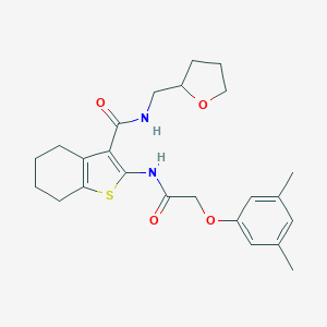 molecular formula C24H30N2O4S B257564 2-{[(3,5-dimethylphenoxy)acetyl]amino}-N-(tetrahydrofuran-2-ylmethyl)-4,5,6,7-tetrahydro-1-benzothiophene-3-carboxamide 