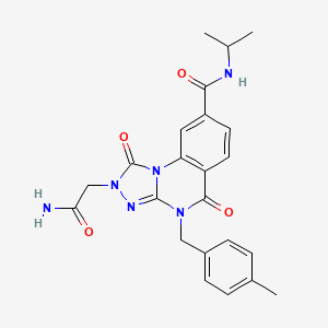 2-(carbamoylmethyl)-4-[(4-methylphenyl)methyl]-1,5-dioxo-N-(propan-2-yl)-1H,2H,4H,5H-[1,2,4]triazolo[4,3-a]quinazoline-8-carboxamide
