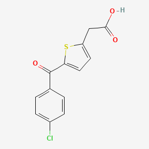 molecular formula C13H9ClO3S B2575648 2-[5-(4-Chlorobenzoyl)-2-thienyl]acetic acid CAS No. 33061-80-2