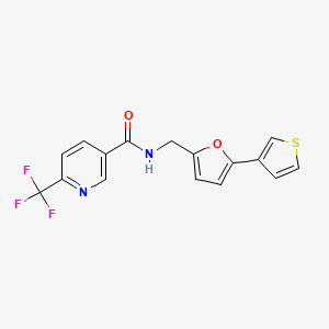 N-((5-(thiophen-3-yl)furan-2-yl)methyl)-6-(trifluoromethyl)nicotinamide