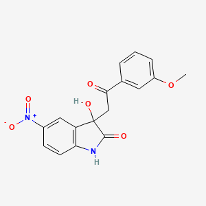 3-Hydroxy-3-(2-(3-methoxyphenyl)-2-oxoethyl)-5-nitroindolin-2-one
