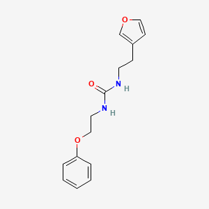 molecular formula C15H18N2O3 B2575667 1-(2-(Furan-3-yl)ethyl)-3-(2-phenoxyethyl)urea CAS No. 1428380-25-9