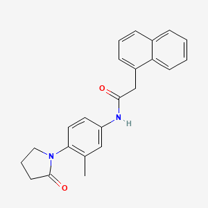 molecular formula C23H22N2O2 B2575673 N-[3-甲基-4-(2-氧代吡咯烷-1-基)苯基]-2-萘-1-基乙酰胺 CAS No. 941889-32-3