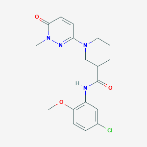 molecular formula C18H21ClN4O3 B2575677 N-(5-氯-2-甲氧基苯基)-1-(1-甲基-6-氧代-1,6-二氢哒嗪-3-基)哌啶-3-甲酰胺 CAS No. 1421584-58-8