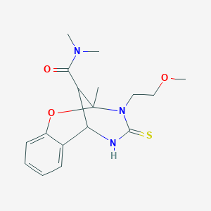 3-(2-methoxyethyl)-N,N,2-trimethyl-4-thioxo-3,4,5,6-tetrahydro-2H-2,6-methano-1,3,5-benzoxadiazocine-11-carboxamide