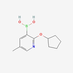molecular formula C11H16BNO3 B2575693 2-(Cyclopentyloxy)-5-methylpyridine-3-boronic acid CAS No. 2096329-56-3