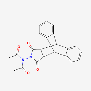 molecular formula C22H18N2O4 B2575694 N-乙酰基-N-[16,18-二氧杂-17-氮杂五环[6.6.5.0~2,7~.0~9,14~.0~15,19~]十九烷-2(7),3,5,9(14),10,12-六烯-17-基]乙酰胺 CAS No. 157543-75-4