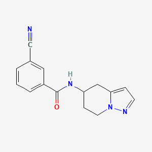 3-cyano-N-(4,5,6,7-tetrahydropyrazolo[1,5-a]pyridin-5-yl)benzamide