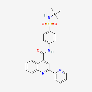 N-[4-(tert-butylsulfamoyl)phenyl]-2-(pyridin-2-yl)quinoline-4-carboxamide