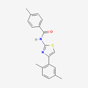 N-[4-(2,5-dimethylphenyl)-1,3-thiazol-2-yl]-4-methylbenzamide