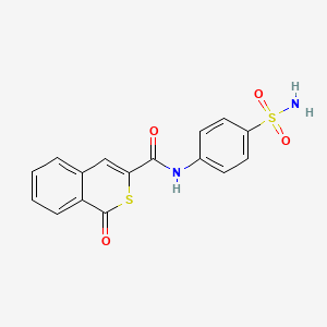 molecular formula C16H12N2O4S2 B2575719 1-oxo-N-(4-sulfamoylphenyl)-1H-isothiochromene-3-carboxamide CAS No. 622352-82-3