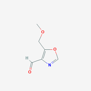 molecular formula C6H7NO3 B2575721 5-(甲氧基甲基)-1,3-恶唑-4-甲醛 CAS No. 1554168-44-3