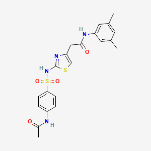 2-(2-(4-acetamidophenylsulfonamido)thiazol-4-yl)-N-(3,5-dimethylphenyl)acetamide