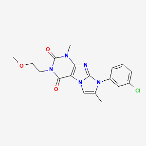 6-(3-Chlorophenyl)-2-(2-methoxyethyl)-4,7-dimethylpurino[7,8-a]imidazole-1,3-dione