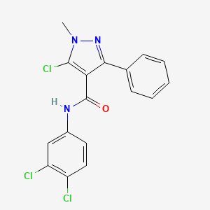5-chloro-N-(3,4-dichlorophenyl)-1-methyl-3-phenyl-1H-pyrazole-4-carboxamide
