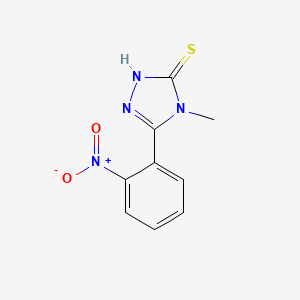 molecular formula C9H8N4O2S B2575753 4-Methyl-5-(2-nitrophenyl)-4H-1,2,4-triazole-3-thiol CAS No. 1394023-87-0