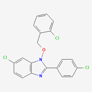 6-chloro-1-[(2-chlorobenzyl)oxy]-2-(4-chlorophenyl)-1H-1,3-benzimidazole