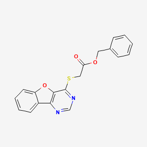 Benzyl 2-(benzofuro[3,2-d]pyrimidin-4-ylthio)acetate