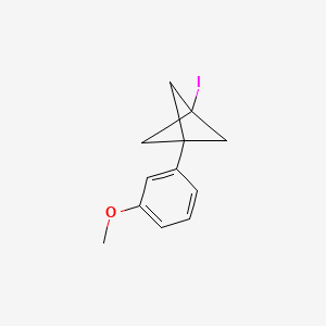 molecular formula C12H13IO B2575770 1-Iodo-3-(3-methoxyphenyl)bicyclo[1.1.1]pentane CAS No. 2287331-52-4