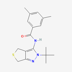 N-(2-(tert-butyl)-4,6-dihydro-2H-thieno[3,4-c]pyrazol-3-yl)-3,5-dimethylbenzamide