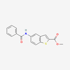 molecular formula C17H13NO3S B2575773 Methyl 5-benzamido-1-benzothiophene-2-carboxylate CAS No. 477847-53-3