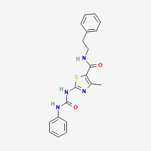 B2575775 4-methyl-N-phenethyl-2-(3-phenylureido)thiazole-5-carboxamide CAS No. 941916-08-1