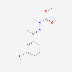 molecular formula C11H14N2O3 B2575778 N'-[(1E)-1-(3-methoxyphenyl)ethylidene]methoxycarbohydrazide CAS No. 205121-88-6