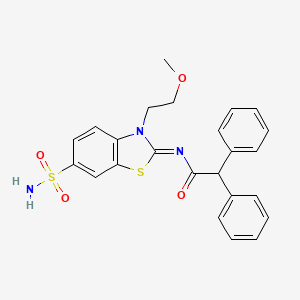 (Z)-N-(3-(2-methoxyethyl)-6-sulfamoylbenzo[d]thiazol-2(3H)-ylidene)-2,2-diphenylacetamide