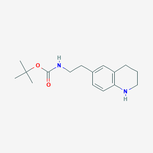 molecular formula C16H24N2O2 B2575783 tert-butyl N-[2-(1,2,3,4-tetrahydroquinolin-6-yl)ethyl]carbamate CAS No. 1267458-82-1