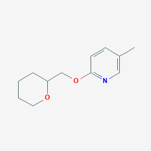 molecular formula C12H17NO2 B2575785 5-甲基-2-[(氧杂-2-基)甲氧基]吡啶 CAS No. 2176125-96-3