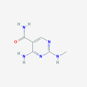 molecular formula C6H9N5O B2575792 4-Amino-2-(methylamino)pyrimidine-5-carboxamide CAS No. 98197-53-6
