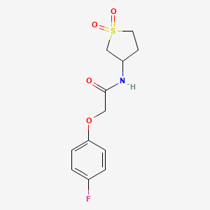 molecular formula C12H14FNO4S B2575793 N-(1,1-二氧化四氢噻吩-3-基)-2-(4-氟苯氧基)乙酰胺 CAS No. 874788-50-8